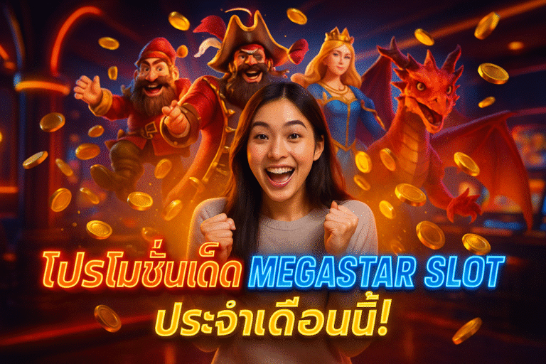 โปรโมชั่นเด็ด MEGASTAR SLOT ประจำเดือนนี้!
